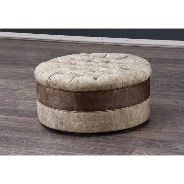 Idea Livingroom Ottoman Beige - Brown - Ferro Furniture