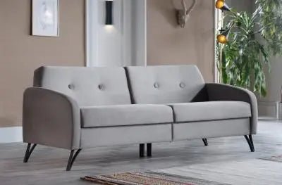 Juniper (Left) 3 Seat Sleeper (Vika Grey) - Ferro Furniture