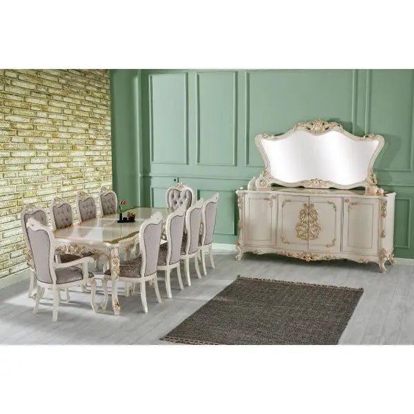 Kelebek Diningroom (Consol With Mirror & Dining Table & 2 Arm Chair & 4 Chair) - Ferro Furniture