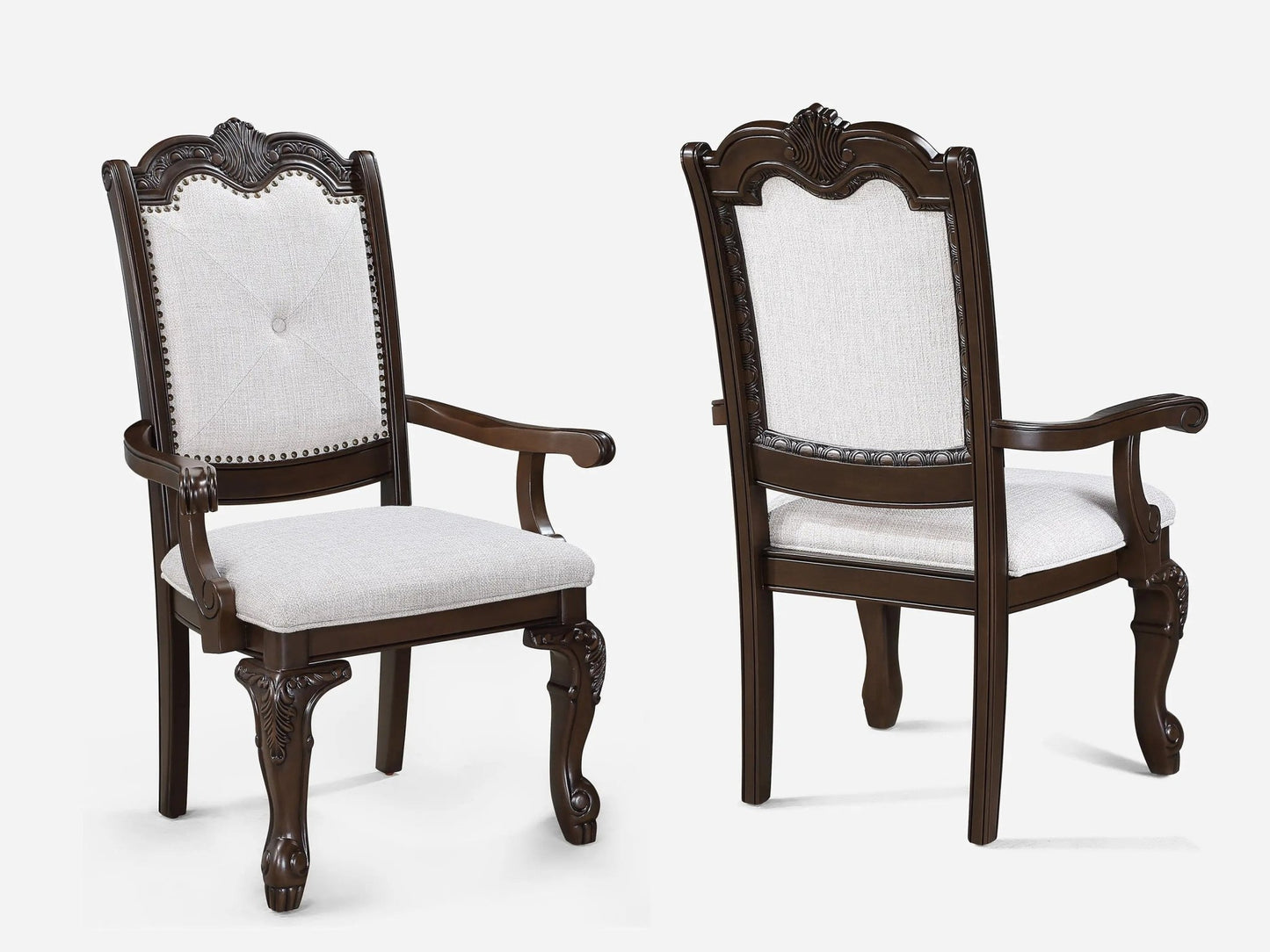 Kiera - Arm Chair (Set of 2) - Cherry Brown - Ferro Furniture
