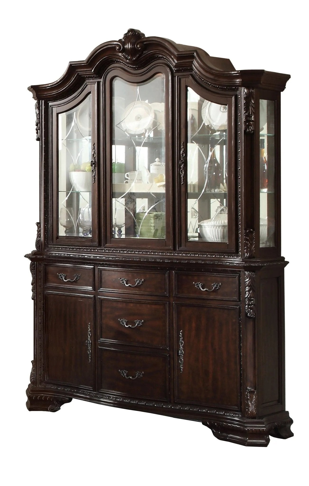 Kiera - Buffet & Hutch - Cherry - Ferro Furniture