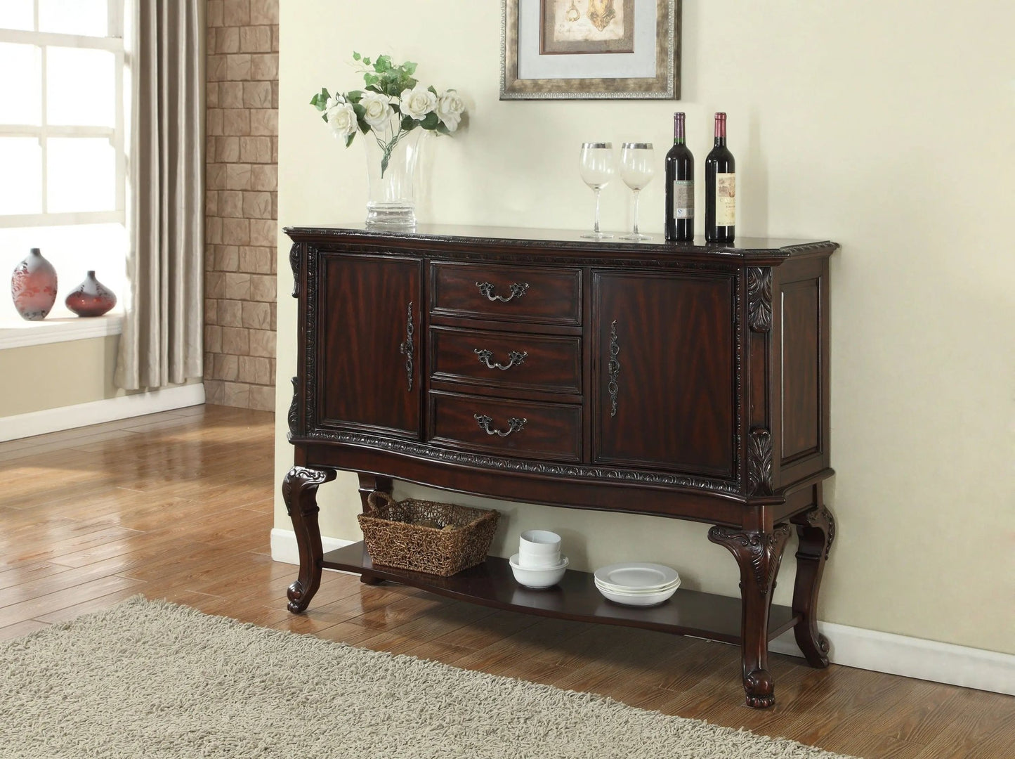 Kiera - Side Board - Cherry - Ferro Furniture