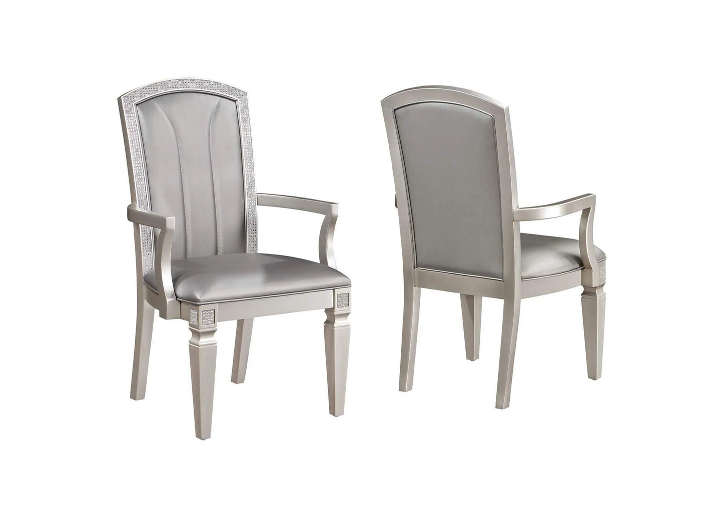 Klina - Arm Chair (Set of 2) - Silver - Ferro Furniture
