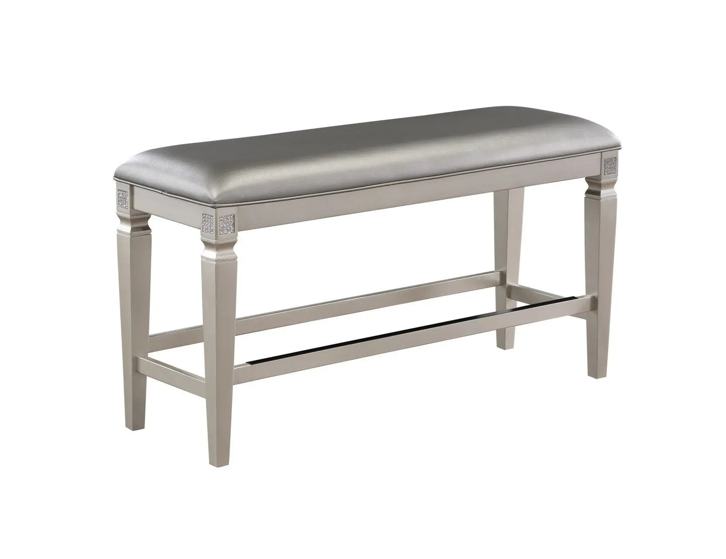 Klina - Counter Height Bench - Silver - Ferro Furniture