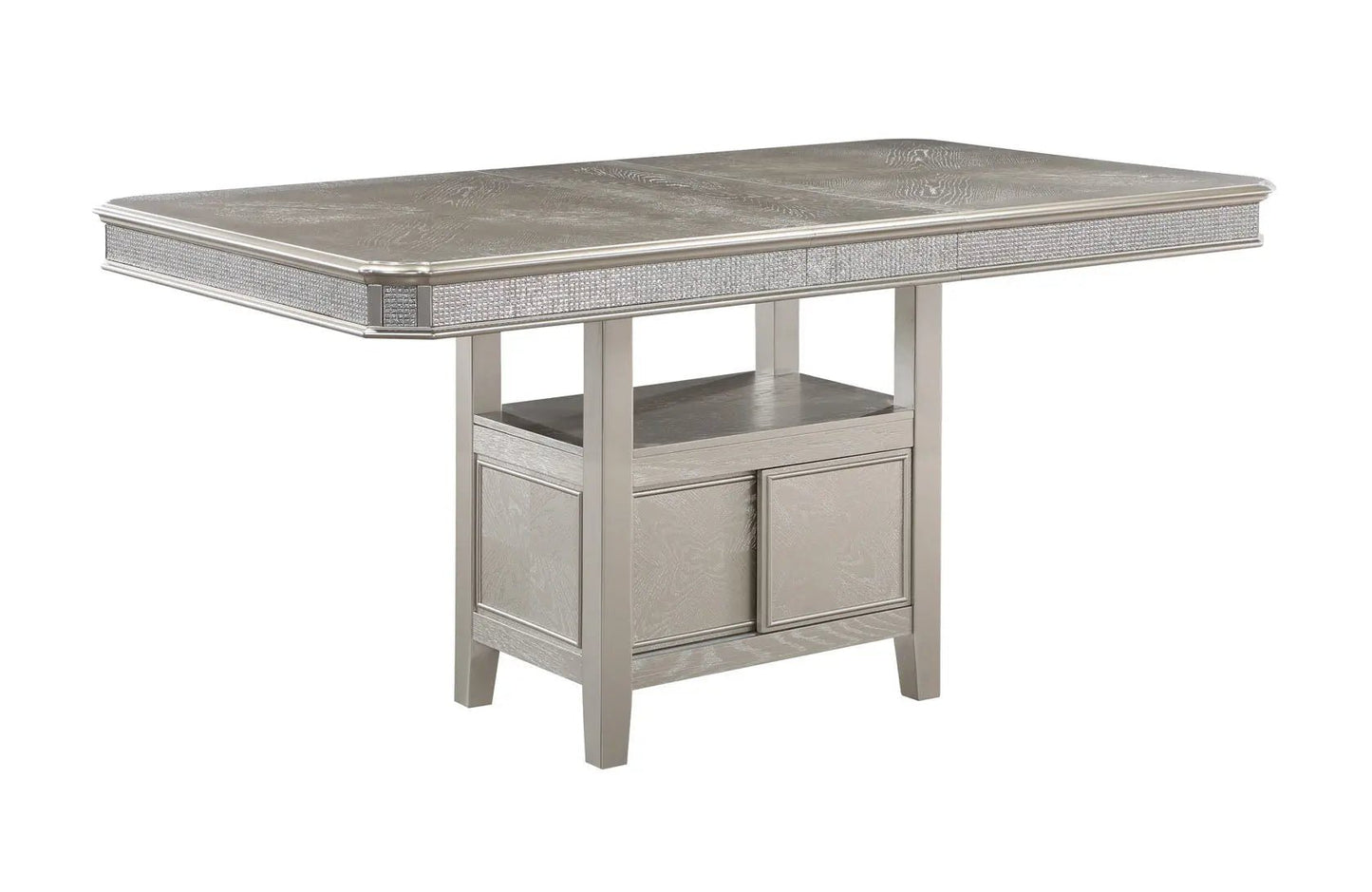 Klina - Counter Height Table (1 X 12 Leaf) - Silver - Ferro Furniture