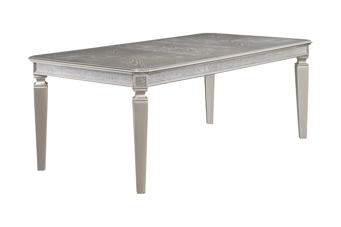 Klina - Dining Table (1 X 18 Leaf) - Silver - Ferro Furniture