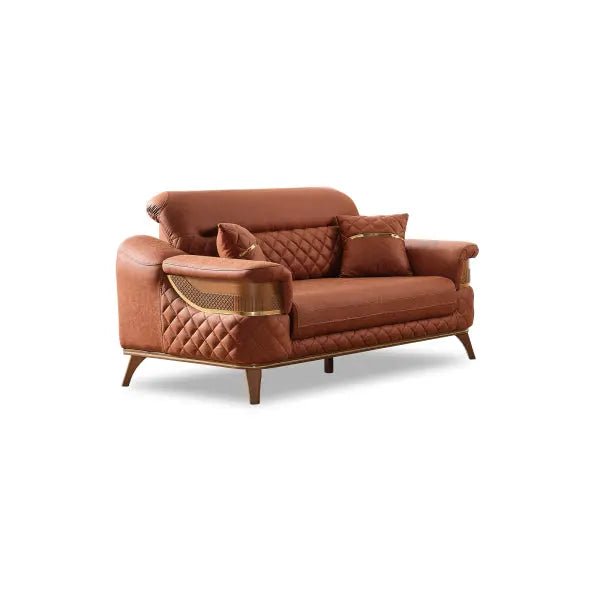 Kristal Convertible Loveseat Dark Brick - Ferro Furniture