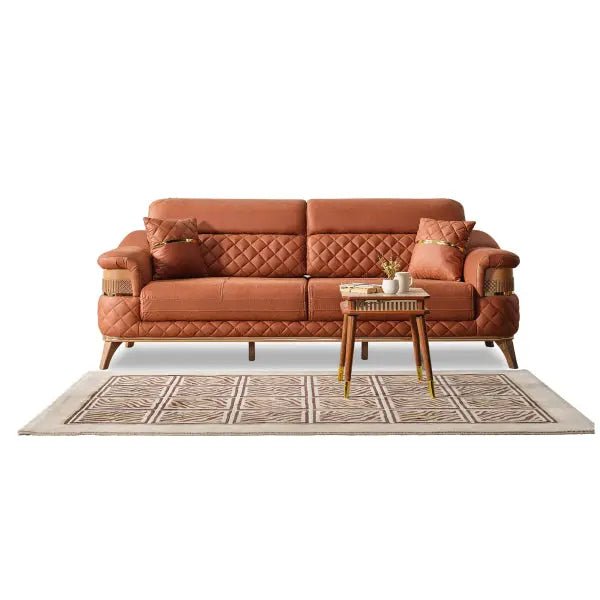 Kristal Convertible Sofa Dark Brick - Ferro Furniture
