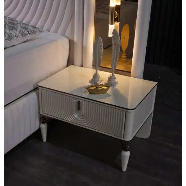 Kuvars Nightstand With Mirror - Ferro Furniture