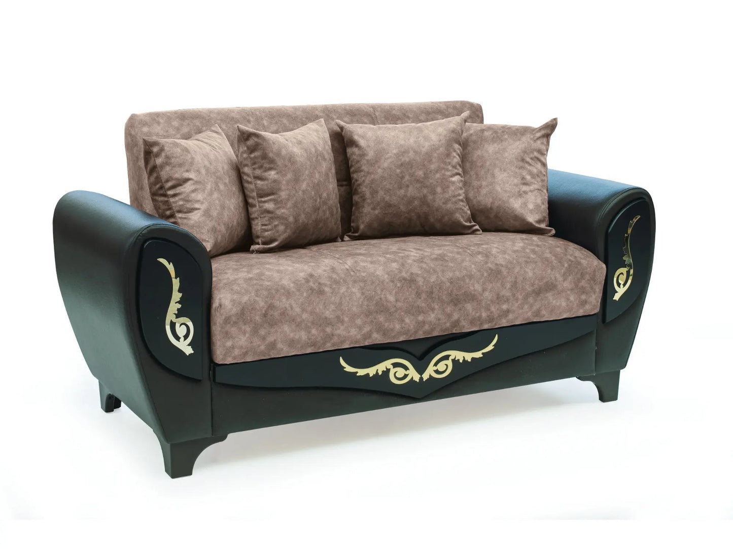 Legacy Convertible Livingroom Loveseat Dropp Brown - Ferro Furniture