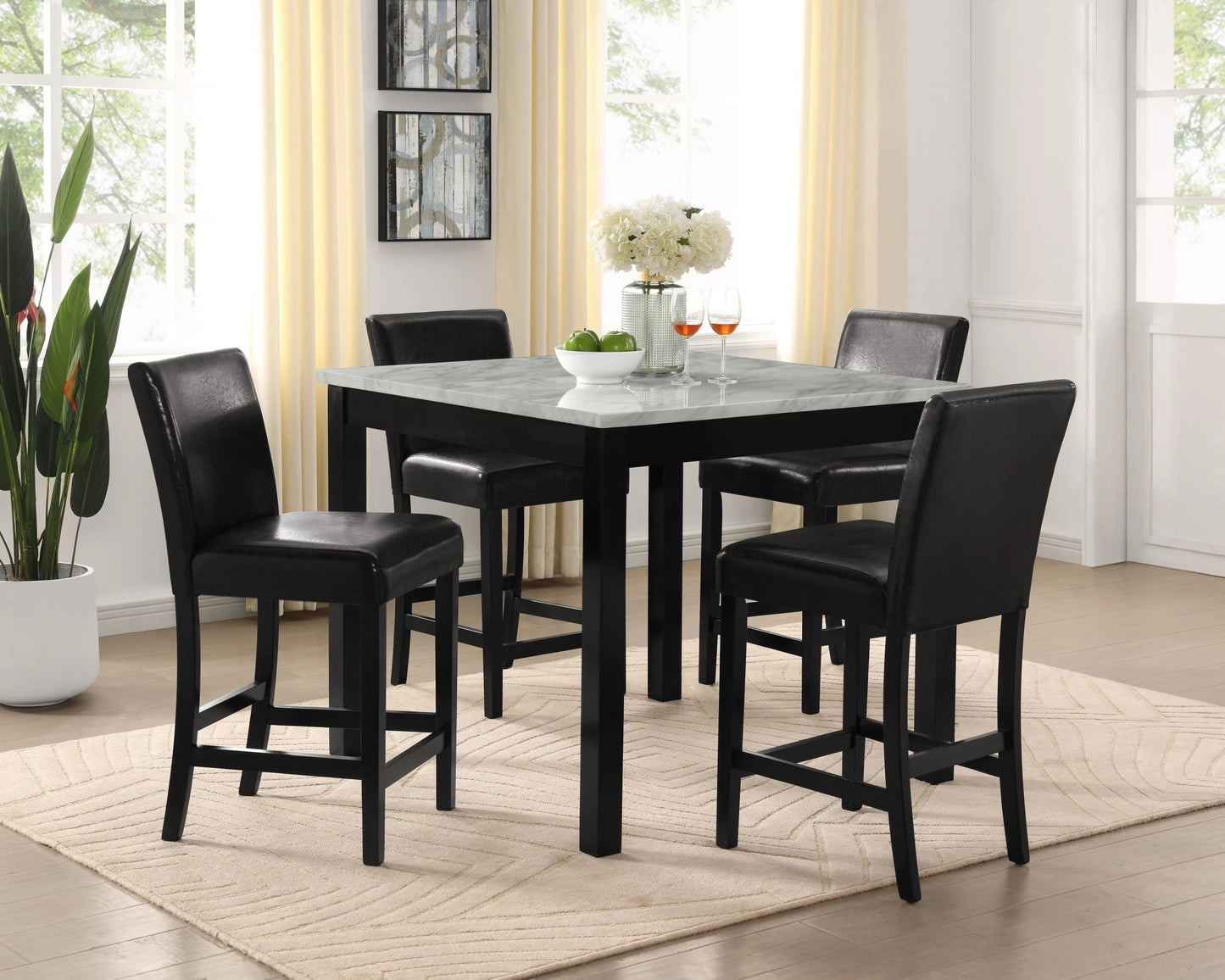 Lennon - 5 Piece Counter Height Table Set - Ferro Furniture