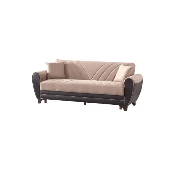 Leydi Convertible Livingroom Loveseat Brown - Ferro Furniture