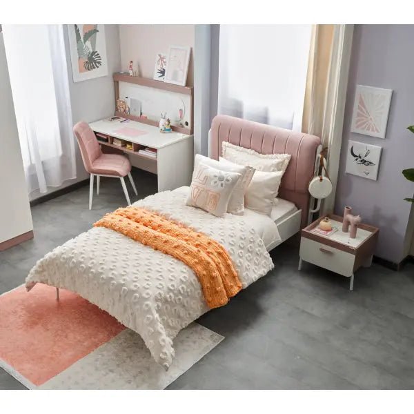 Linda Kids Room Set (Twin Bed & Study Desk & Nightstand) - Ferro Furniture