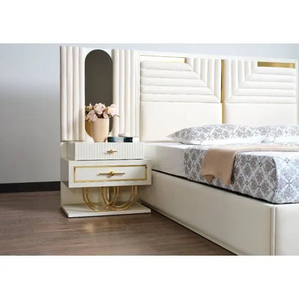 Marsel Nightstand With Mirror - Ferro Furniture