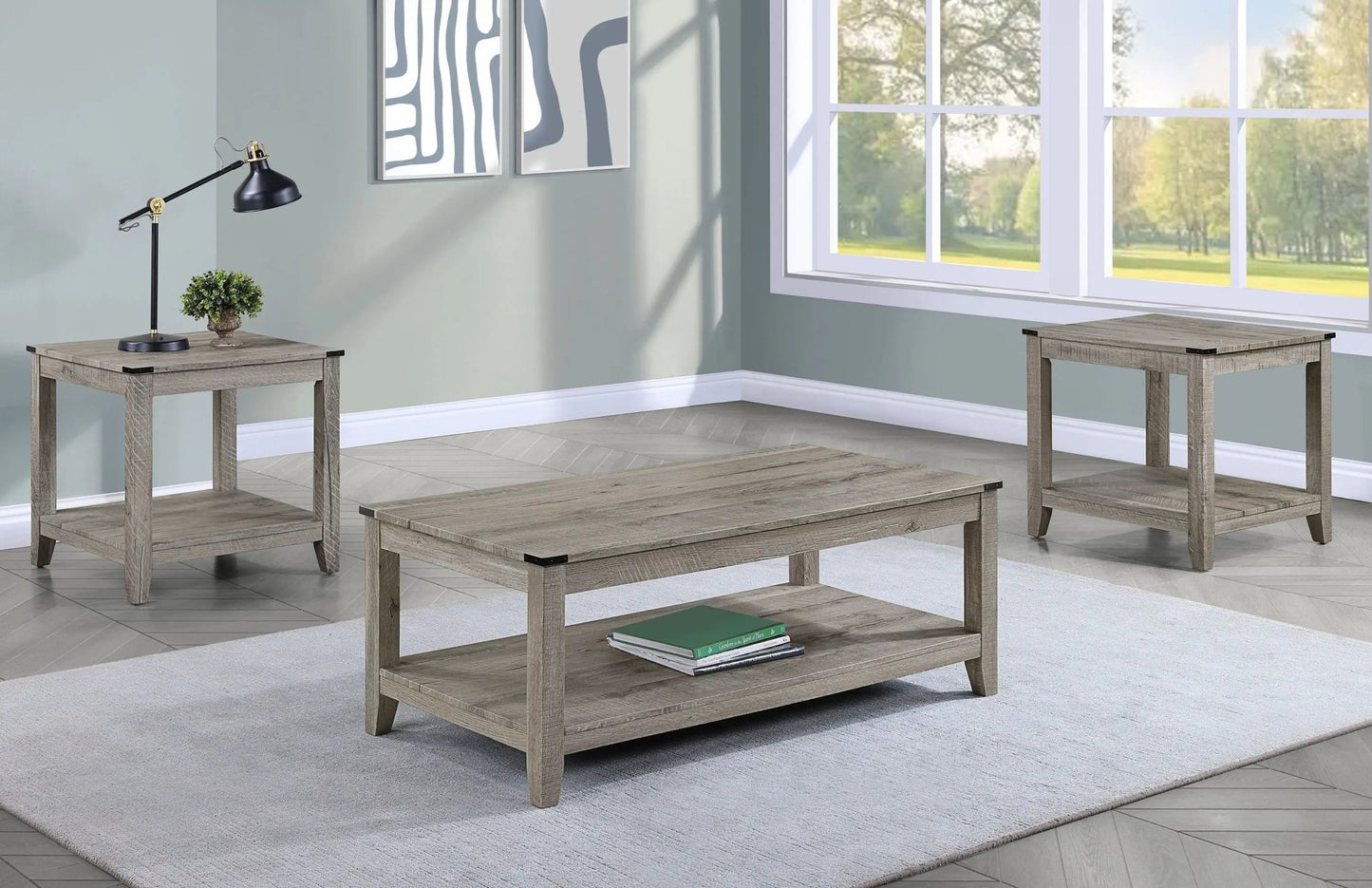 Milton - 3 Piece Cocktail Set - Gray - Ferro Furniture