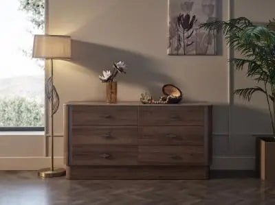 Mirante 6 Drawer Dresser (Walnut) - Ferro Furniture