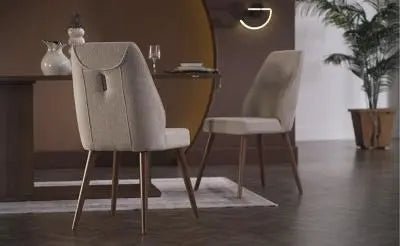 Mirante 6335 Dining Chair 2Pcs (Cream) - Ferro Furniture