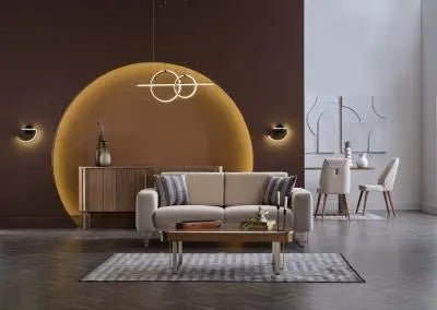 Mirante Loveseat (Beatto Cream) 4 Pieces - Ferro Furniture
