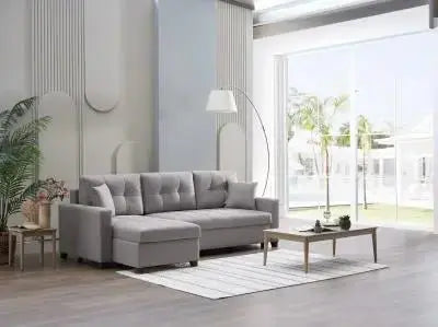 Mocca Sectional (Dupont Gray) 3 Pieces - Ferro Furniture