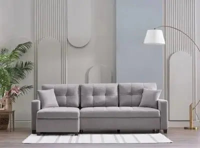 Mocca Sectional Extra Chaise Part (Dupont Gray) 1 Piece - Ferro Furniture