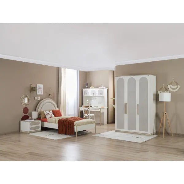 Mosso Kids Room Set (Twin Bed & Study Desk & Nightstand) - Ferro Furniture