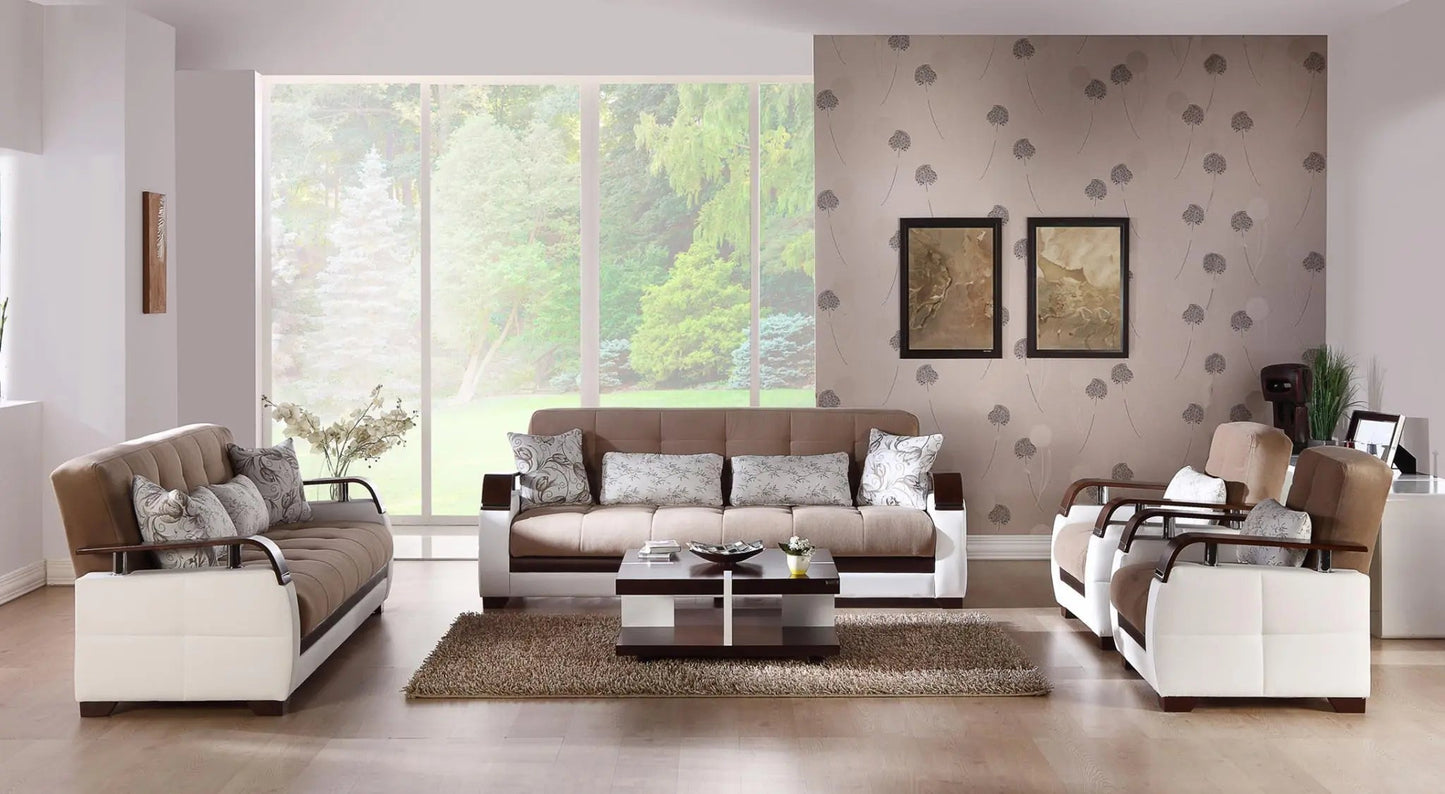 Natural Love Seat (Naomi L.Brown) 2 Pieces - Ferro Furniture