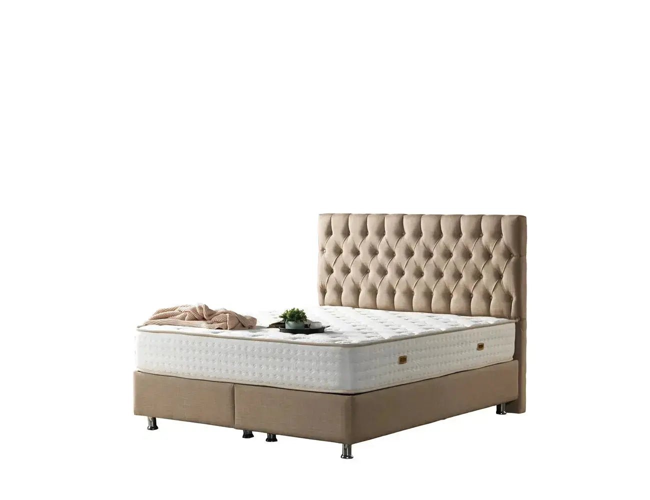 Nevada Twin Storage Bed With Headboard Cream - Ferro Furniture