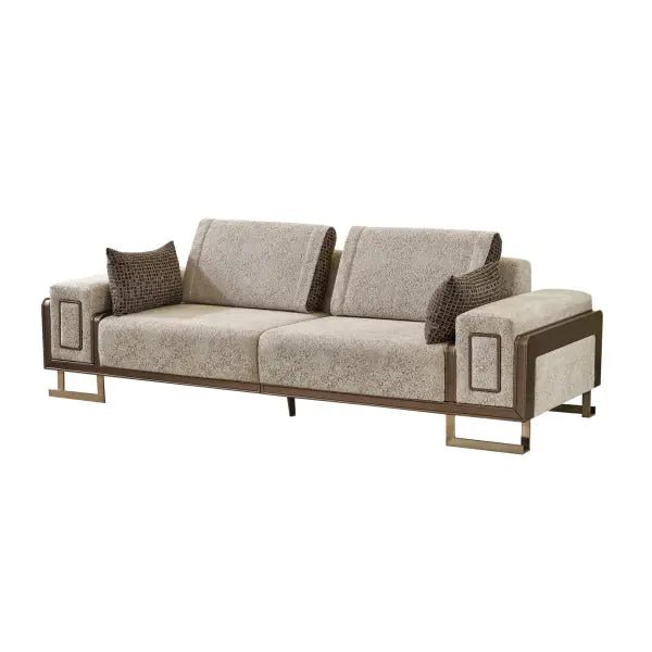 Nirvana Stationary 4 Seat Sofa Beige - Ferro Furniture