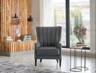 Palmer Accent Armchair (Corvet Anthracite) - Ferro Furniture