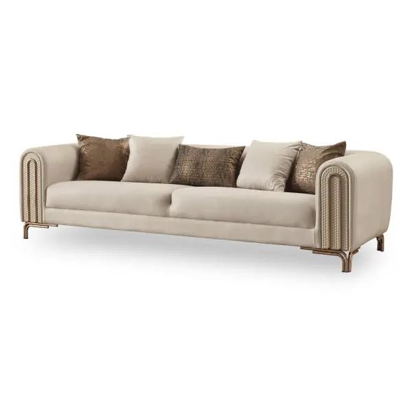 Paris Stationary 4 Seat Sofa Cream - Ferro Furniture