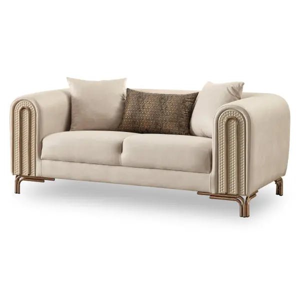 Paris Stationary Loveseat Cream - Ferro Furniture