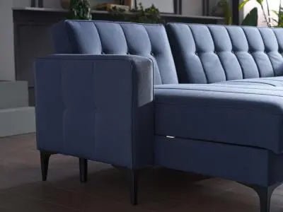 Parker Sectional (Corvet Navy) 3 Pieces - Ferro Furniture