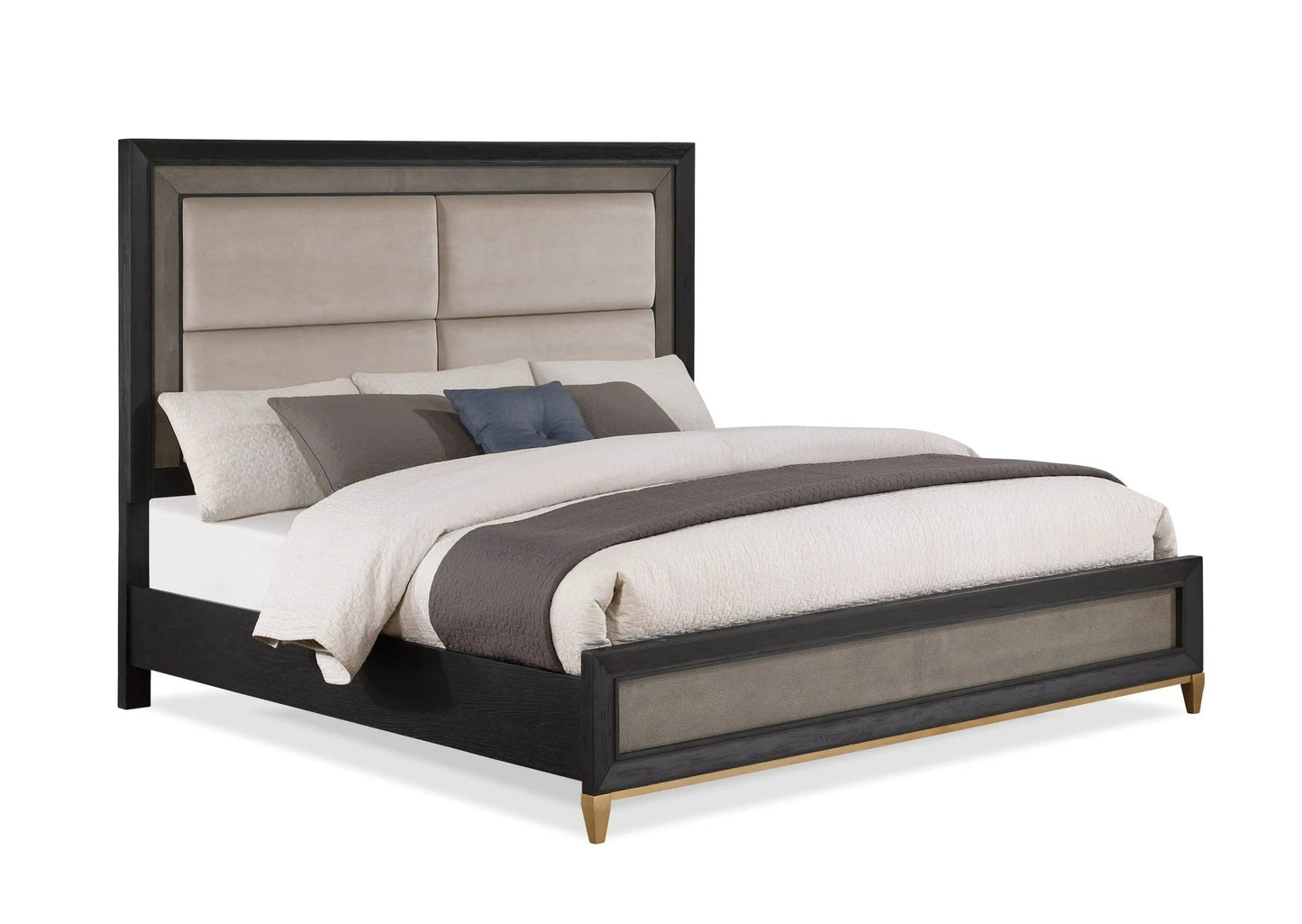 Payson - King Bed - Black & Gray - Ferro Furniture