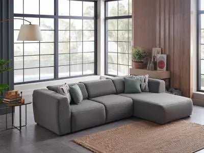 Picasso Sectional (Oscar Gray) 5 Pieces - Ferro Furniture