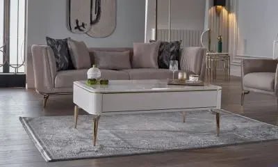 Plaza Coffee Table (Ivory) - Ferro Furniture