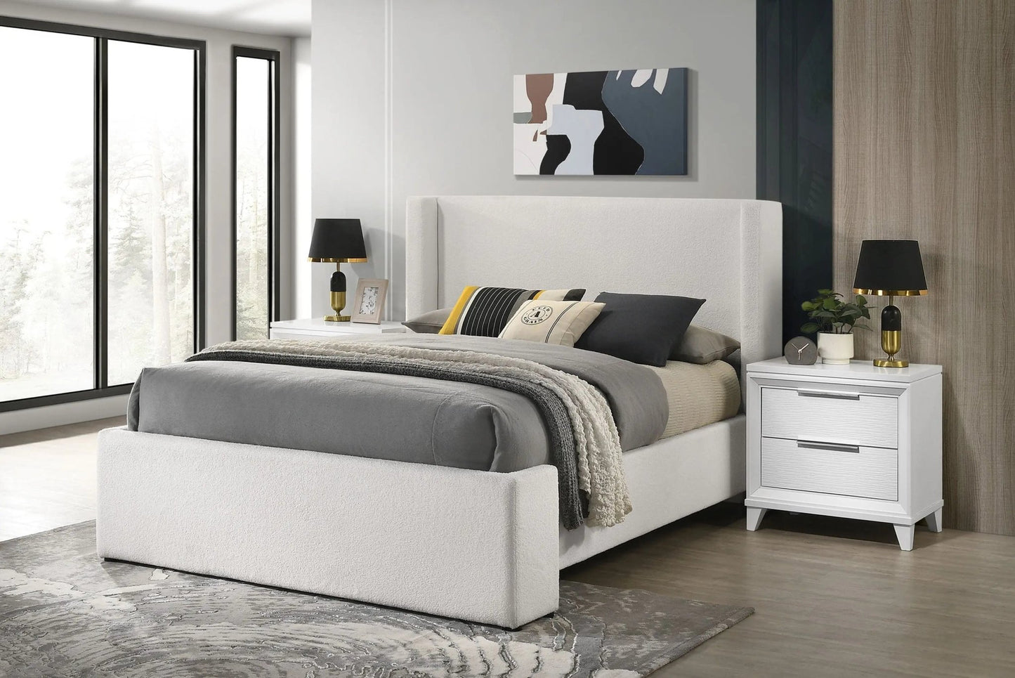 Portia - Boucle Bed - Ferro Furniture