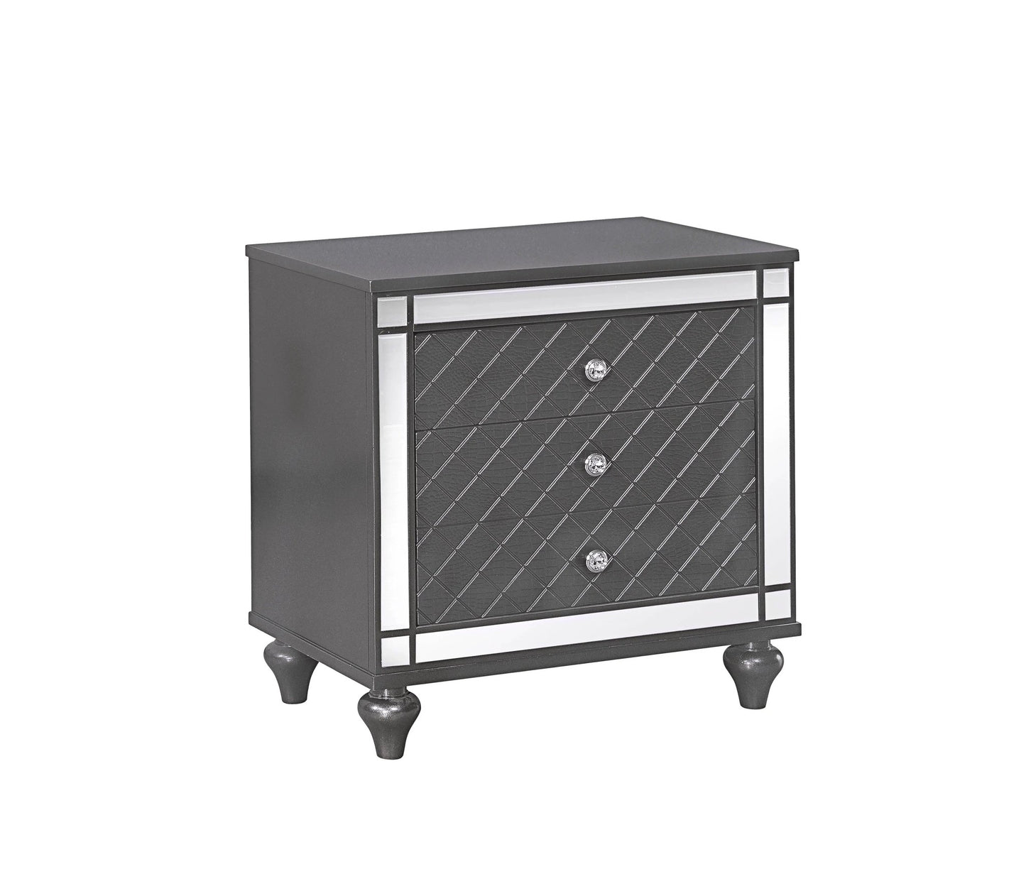 Refino - Nightstand - Dark Gray - Ferro Furniture