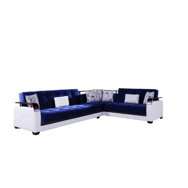 Regina Convertible Sectional Navy - Ferro Furniture