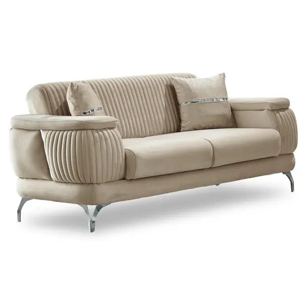 Resital Convertible Loveseat Beige - Ferro Furniture