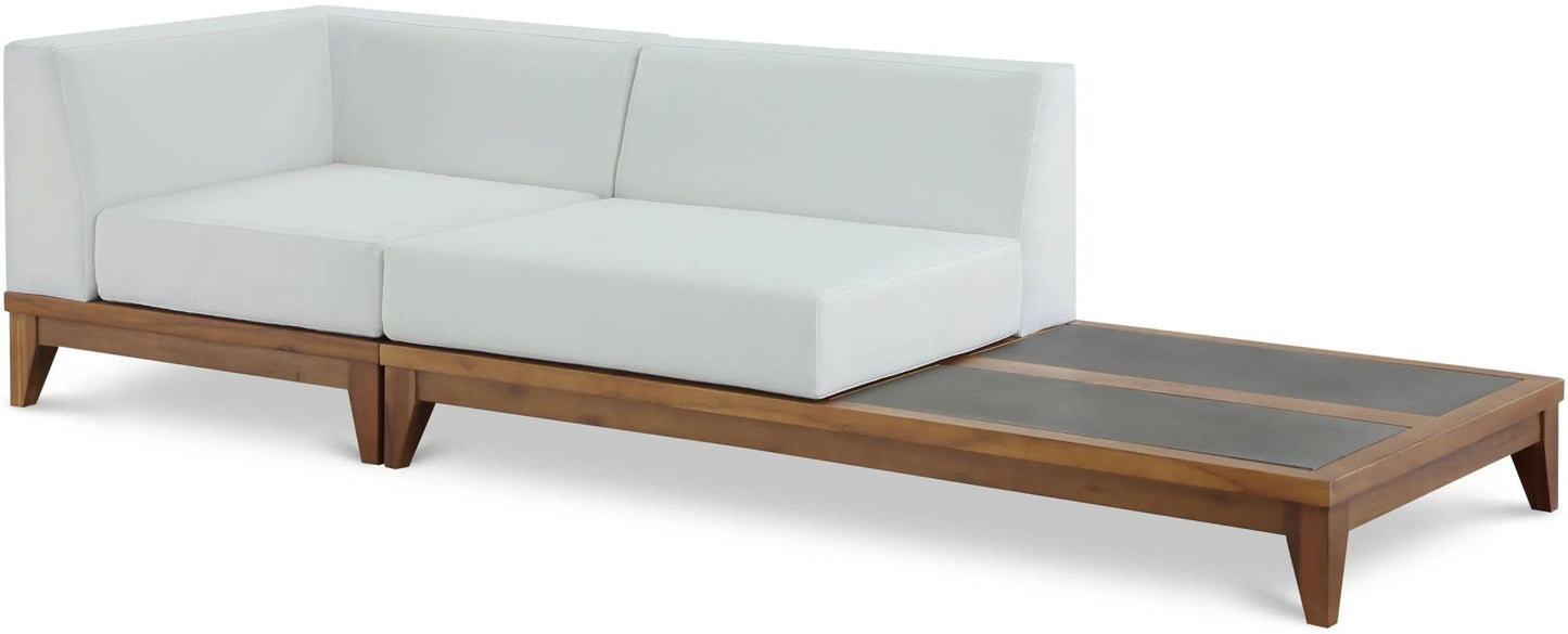 Rio - 2 Seat Modular Sofa With Table - Off White - Ferro Furniture