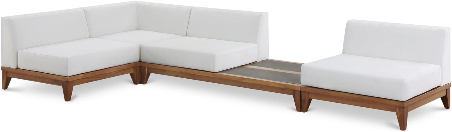 Rio - 4 Piece Fabric Modular Sectional - Off White - Ferro Furniture