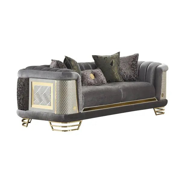 Romans Livingroom Loveseat Grey - Ferro Furniture