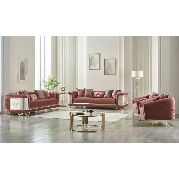 Romans Stationary Livingroom (2 Sofa & 2 Chair) Brick - Ferro Furniture