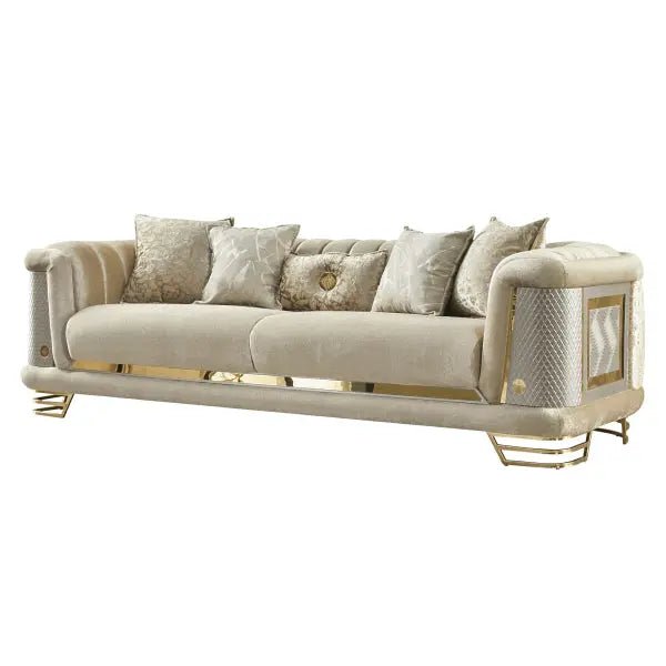 Romans Stationary Livingroom Sofa Beige - Ferro Furniture