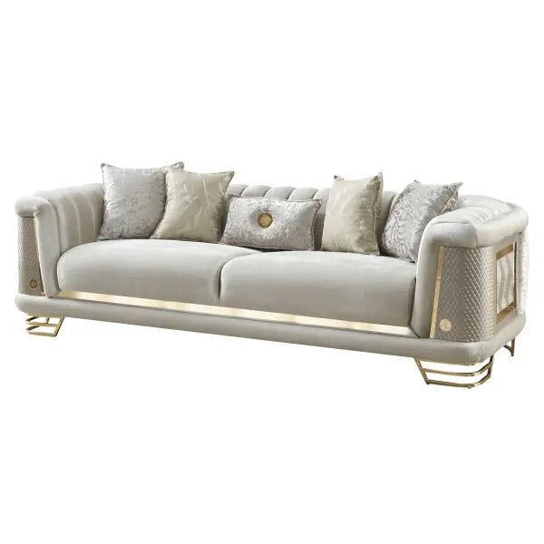 Romans Stationary Livingroom Sofa Cream - Ferro Furniture