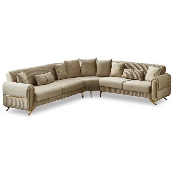 Royal Convertible Sectional Beige - Ferro Furniture