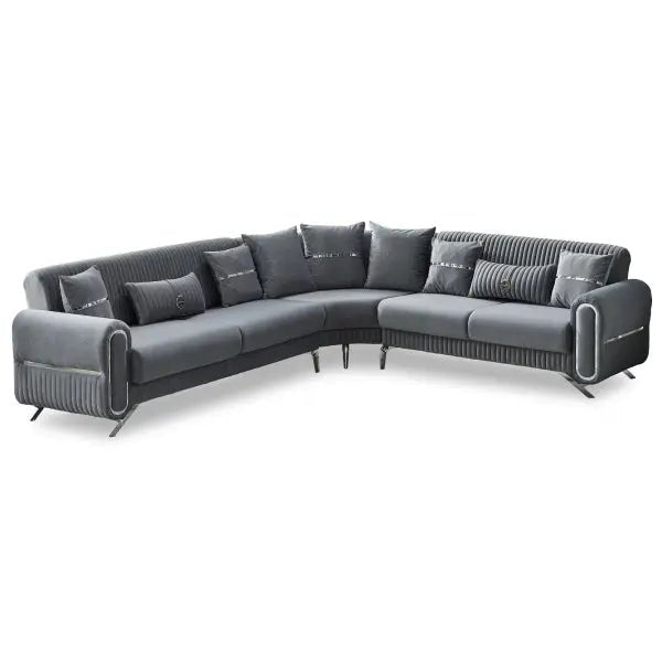 Royal Convertible Sectional Grey - Ferro Furniture