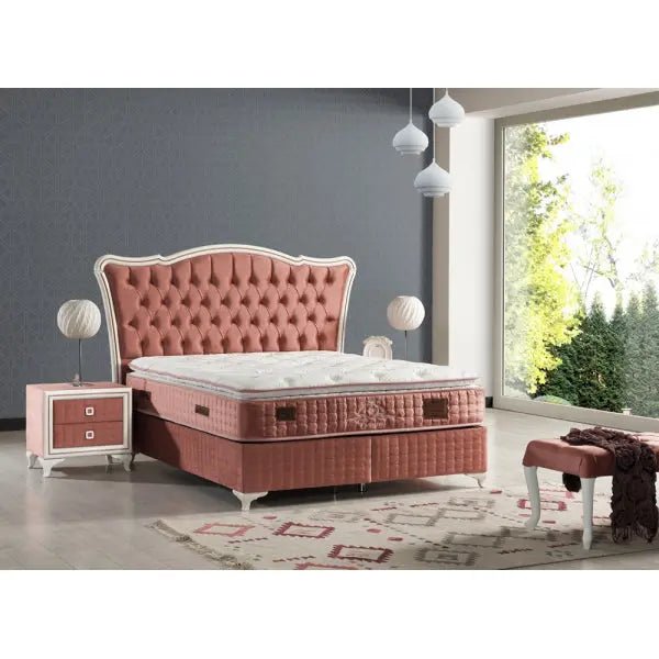 Royal King Set (Storage Bed With Headboard) Pink - Ferro Furniture