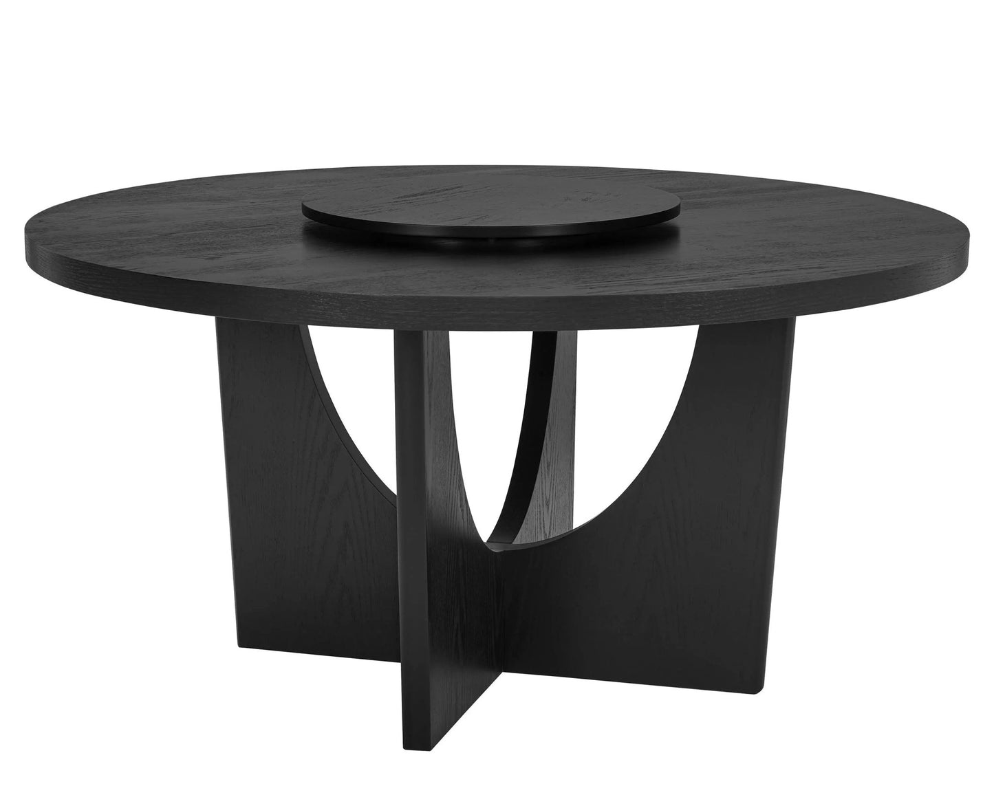 Rupert - Round Table With Lazy Susan - Charcoal - Ferro Furniture