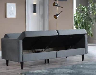 Sawyer (Right) 3 Seat Sleeper (Corvet Anthracite) - Ferro Furniture